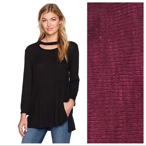 Michael Stars Dresses & Skirts - Michael Stars Women's Slub 3/4 Sleeve Choker Tunic